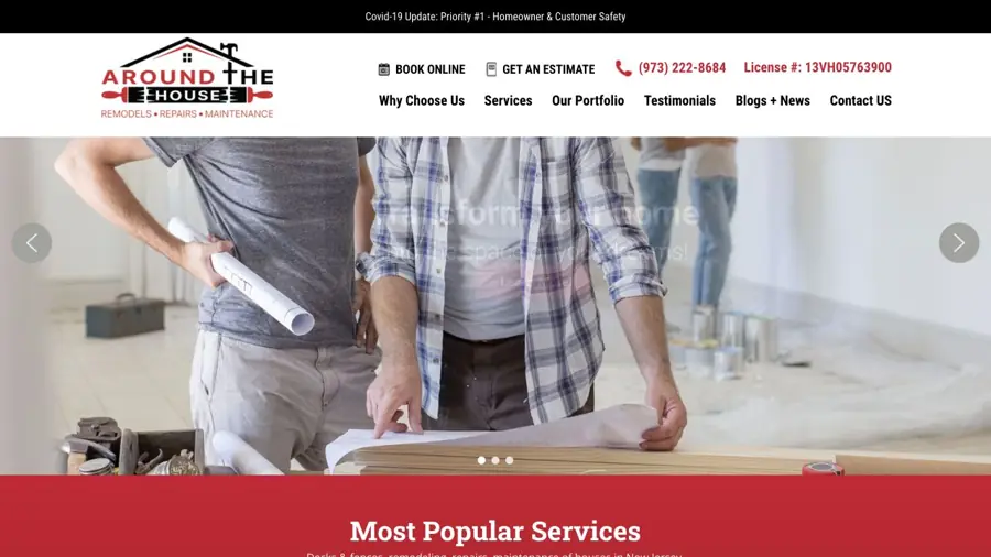 Current public website preview for Around the House