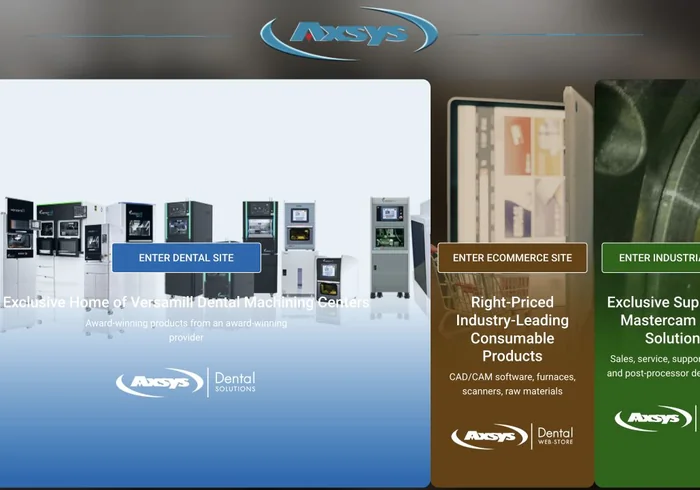 Current public website preview for Axsys Dental Solutions