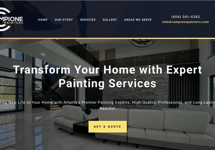 Current public website preview for Campione Painters
