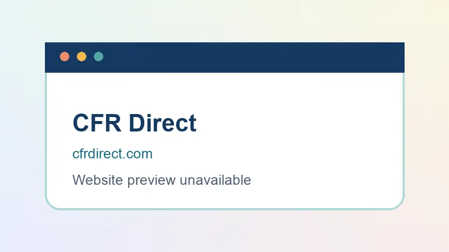 Current public website preview for CFR Direct