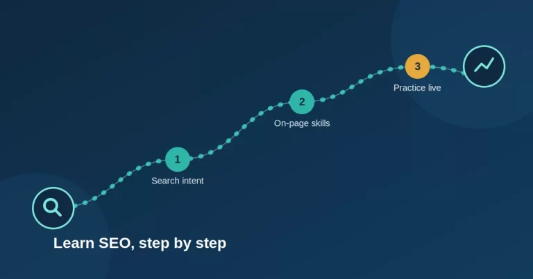 Learn SEO step by step: search intent, on-page skills, and live practice