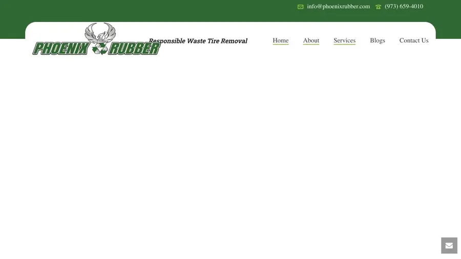Current public website preview for Phoenix Rubber