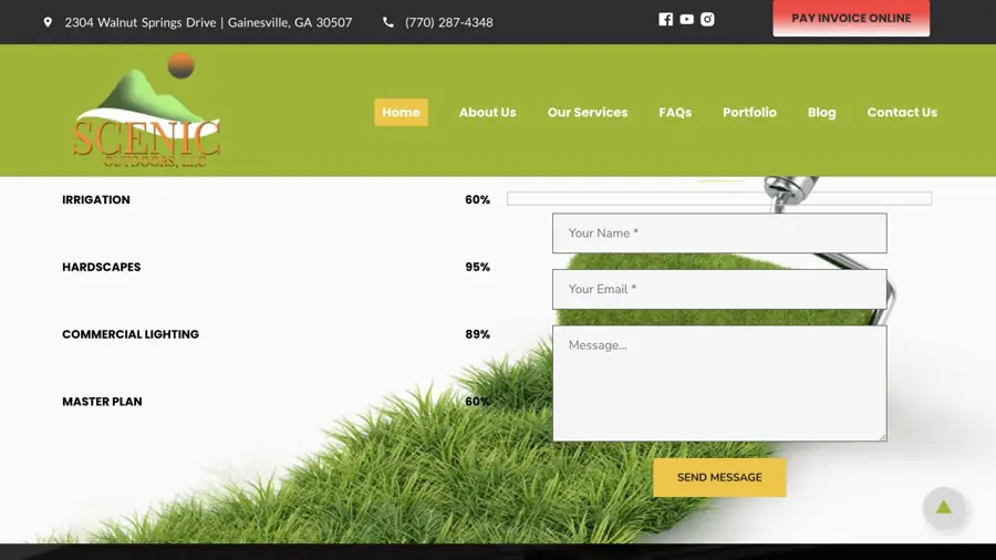 Current public website preview for Scenic Outdoors, LLC