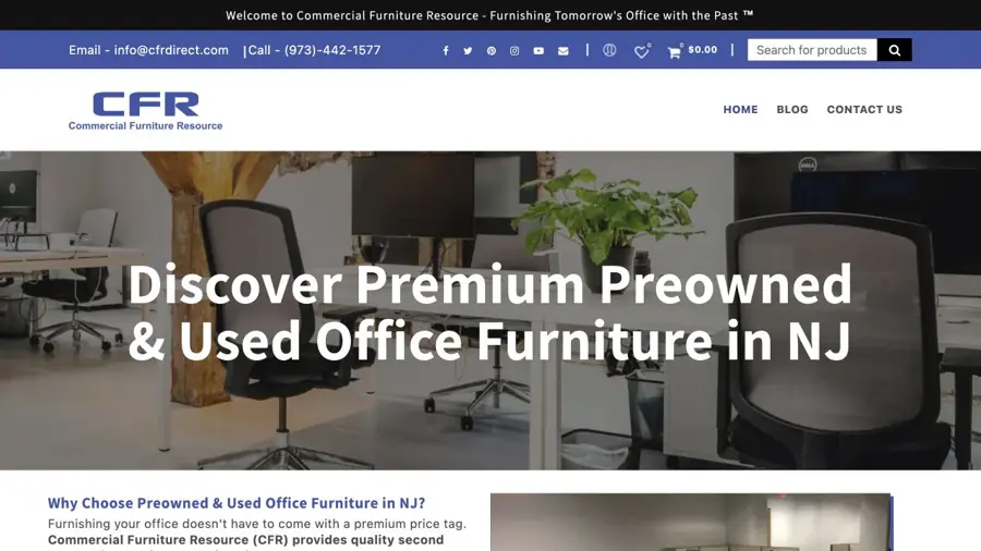 Current public website preview for Second Hand Furniture